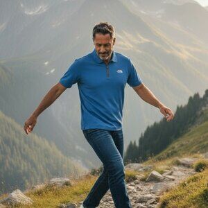 The North Face VaporWick Men’s Polo Shirt – Blue – Size XL